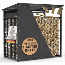 Kaminholzregal aussen Metall Brennholz Regal Brennholzunterstand 1m VERZINKT