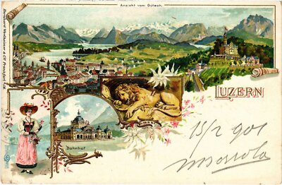 PC SWITZERLAND LUZERN LITHO (a60019)