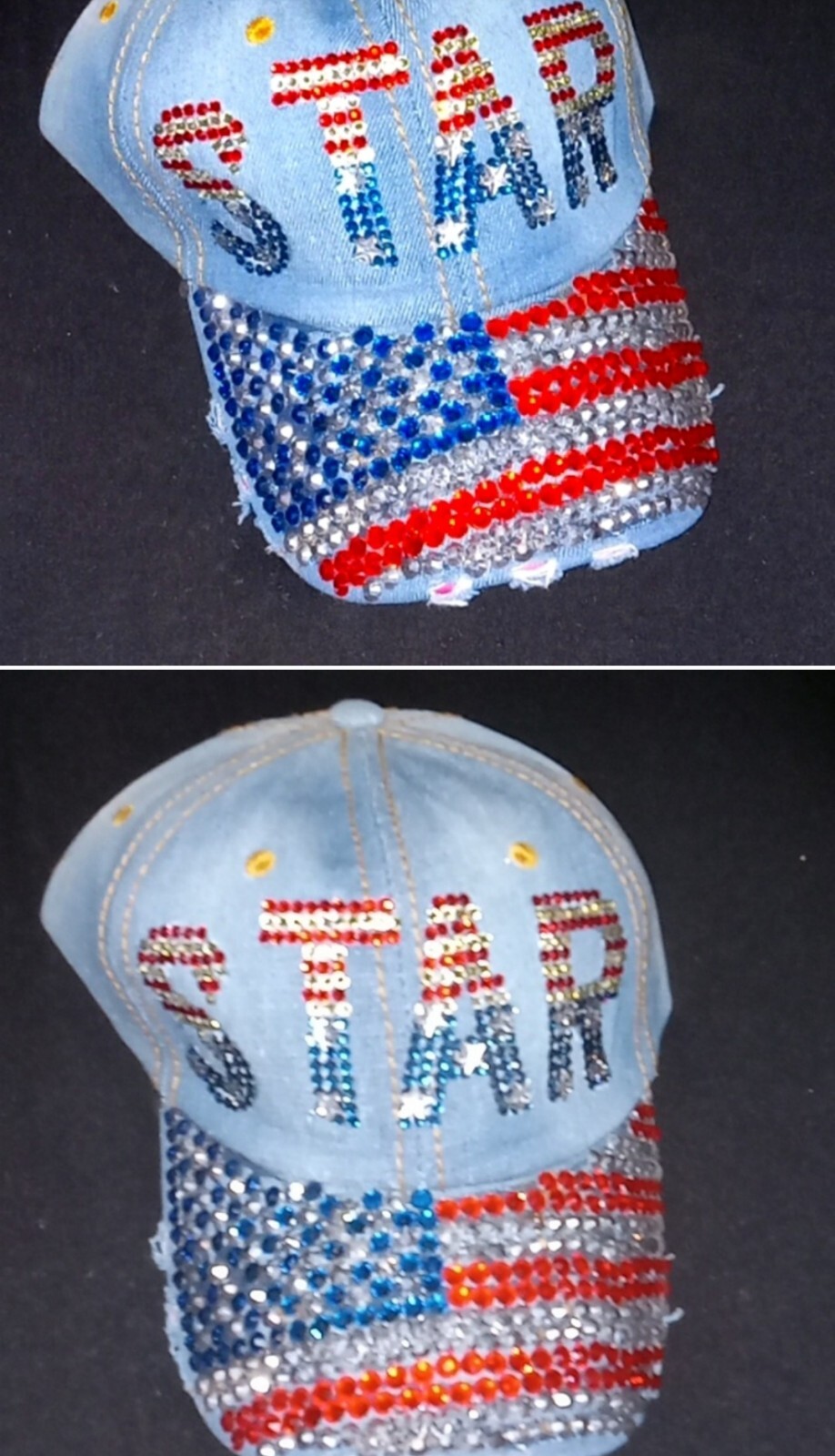 Women's Medium Blue Baseball Cap with Stylish Design  