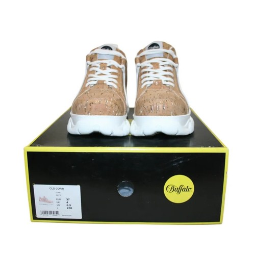 Buffalo CLD Corin Vegan Cork White Sneaker Women's US Size 6.5 - NIB - Picture 3 of 6