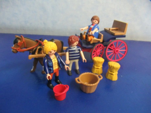 5226 Pferdekutsche Kutsche Pferde Figuren zu 5221 4190 Reiterhof Playmobil 3785 - Afbeelding 1 van 2