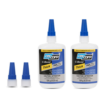 CECCORP C-Bond Thick Super Glue, High Viscosity CA Glue - Large Volume Options