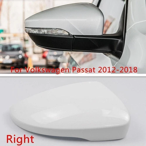 Fit For Volkswagen Passat 2012-2016 White Right Rearview Mirror Cover Cap Shell