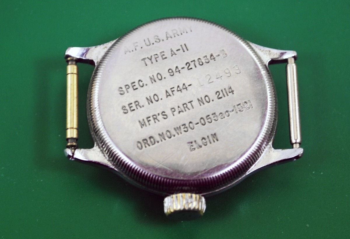 Vintage 1945 ELGIN Type A-11 Air Force US Army Military Watch 