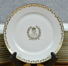 19 C. ANTIQUE SEVRES LOUIS PHILIPPE PORCELAIN PLATE BOWL Chateau Des Tuileries