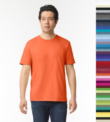 4er Pack Gildan Herren rundhals T-Shirt Baumwolle Ring Spun 64000 NEU