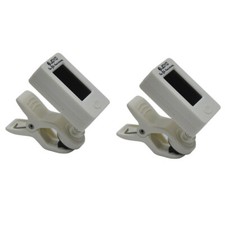 2Pcs JOYO JT-01 Clip on Tuner For Chromatic Guitar Bass Violin Ukulele White
