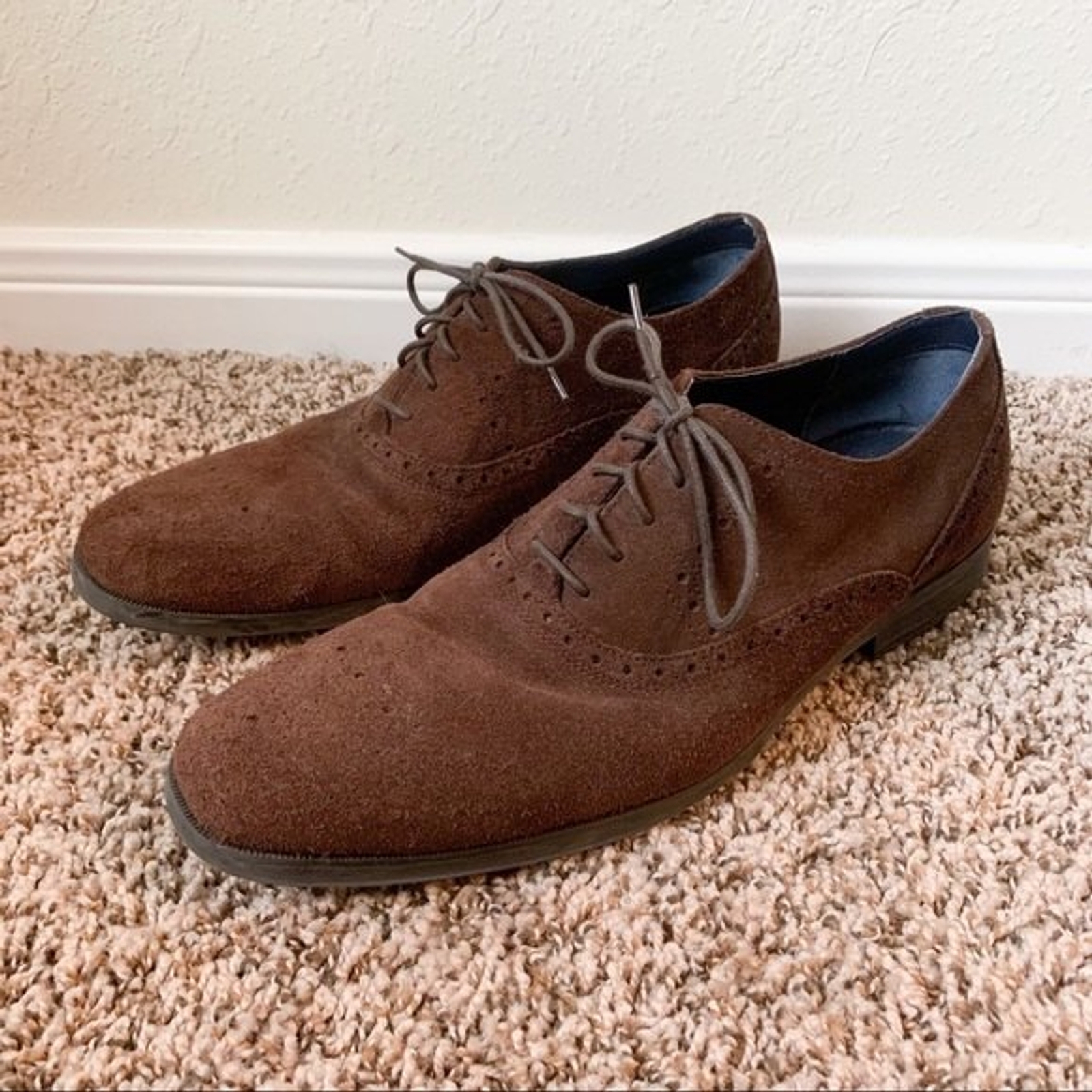 Cole Haan Suede Wingtip Oxford Shoes 