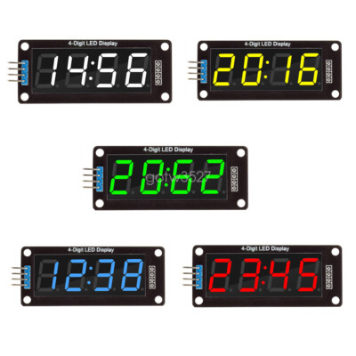 0.56'' Inch TM1637 RGB 4-Bits Digital LED Clock Tube Display for Arduino DIY