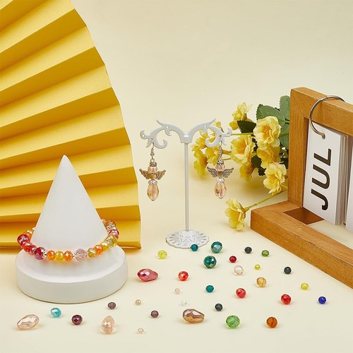 600Pcs Faceted AB Bead Assorted Glass Beads Bulk Mixed Shapes Colorful Transp... - Picture 4 of 6