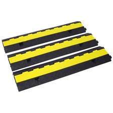 Cable Protector Ramp, 2 Channels Speed Bump Hump, 11000 LBS Load Capacity3 Packs