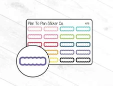 1479~~Scalloped Quarter Boxes Planner Stickers.