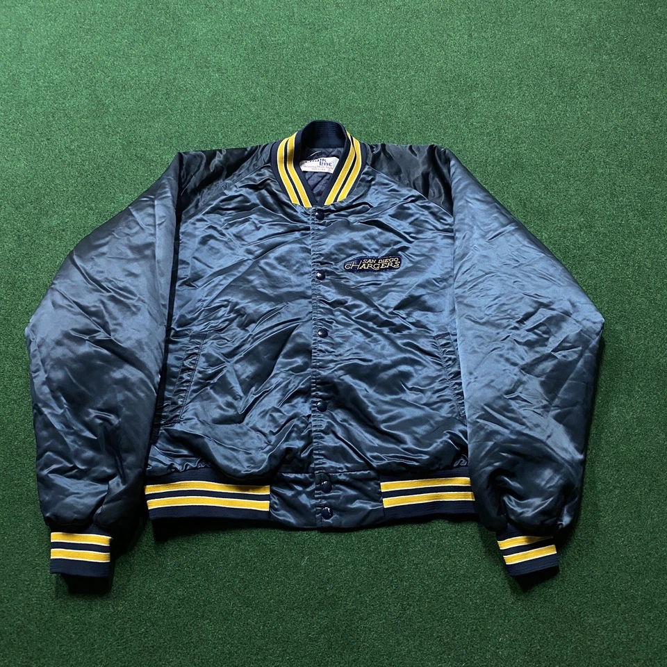 Chaqueta de Colección San Diego Chargers Para Hombres XL Azul Línea Tiza NFL Abrigo de Fútbol EE. UU. Foto 2 de 4