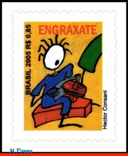 2980 BRAZIL 2005 SHOE POLISHER, OCCUPATION, JOBS, PROFESSIONS, RHM 841, MNH