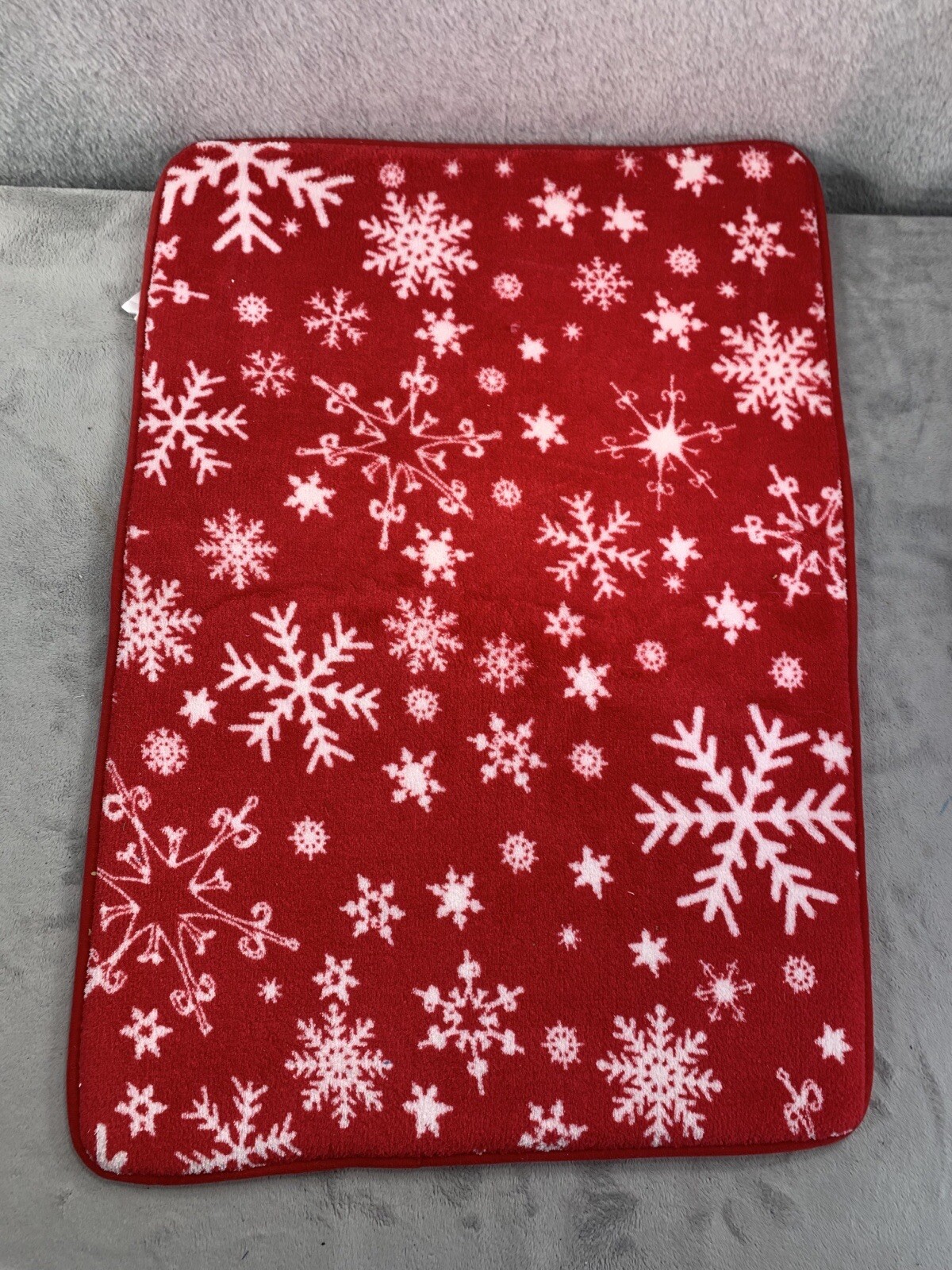 Very Soft Red and White Snowflake Bathroom Floor Mat eBay