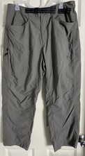 Mountain Hardwear Men's Belted Nylon Travel/Casual Gray Pants Sz L EUC