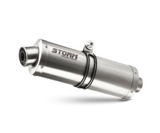 Terminale Scarico Storm by Mivv Oval acciaio inox per Suzuki Sv 650 2003
