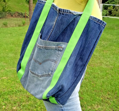 Vintage Upcycled Levi's Jeans Denim Handmade Shoulder Bag