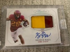 2022 Flawless Collegiate Breece Hall Ruby Rookie Patch Autograph #2/25 Sealed