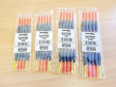 Matrix Slim Power Pole Floats x 10 Bulk Pack - Pole Match Fishing Float