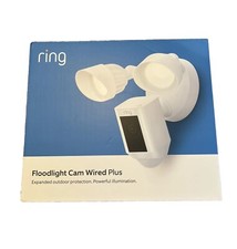 Ring - Floodlight Cam Plus Outdoor Wired 1080p Surveillance Camera - White