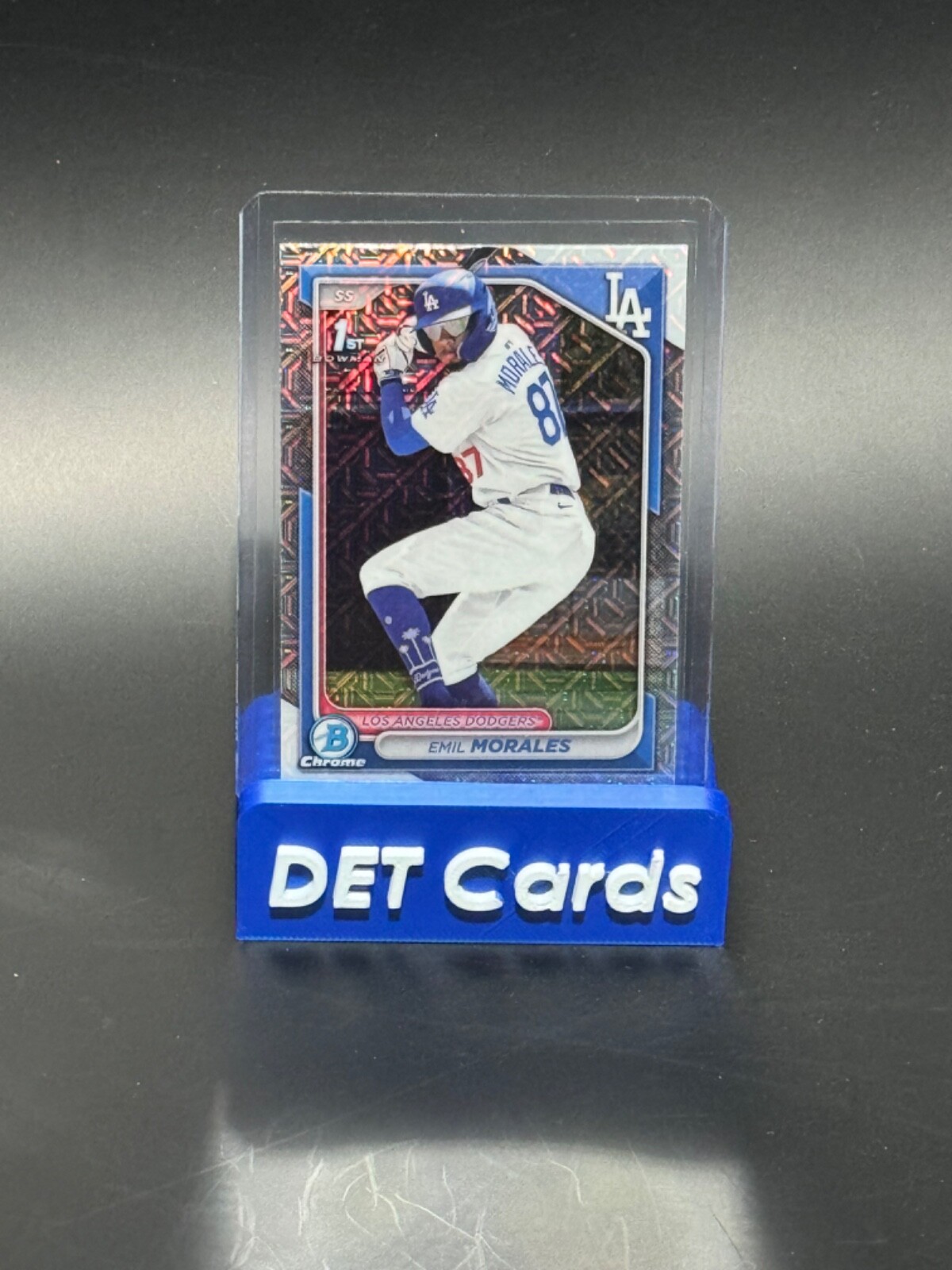 2024 Bowman Chrome Mega #BCP-221 Emil Morales Mojo Refractor LA Dodgers
