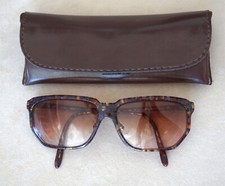 Vintage 80s ALAIN MIKLI 84 702 168 Brown Blue Tortoise Sunglasses