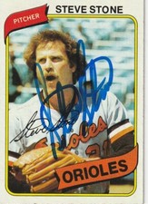 STEVE STONE BALTIMORE ORIOLES  SIGNED 1980 TOPPS CARD #688