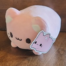 Aurora Tasty Peach Meowchi Strawberry Kitten Cat Plush 8" Pink Stuffed Animal