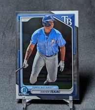 Xavier Isaac Chrome Prospect Rookie 2024 Bowman Card #BCP-133 Tampa Bay Rays