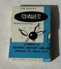 Bowling Spares Prophylactics Package Bowling Ball Pins National Sanitary Labs --