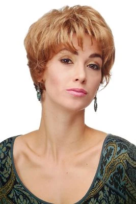 WIG ME UP Damenperücke Perücke kurz Kurzhaarfrisur Blond Mischung leicht wellig 4066-G27
