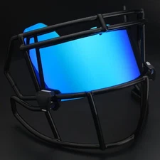 Color-Shift/Tinted Precision Football Helmet Eye Shield / Visor REVO ICE BLUE