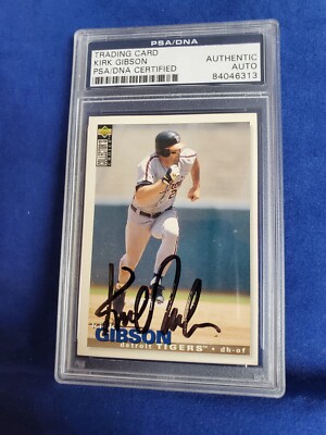 PSA DNA Blue Label 1995 Upper Deck Collectors Choice Kirk Gibson Auto Tigers