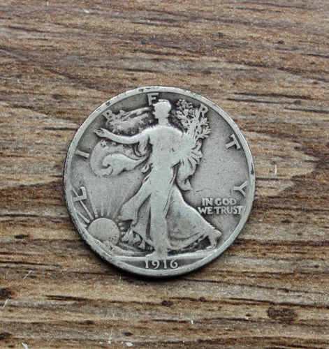 1916 Walking Liberty Half Dollar Very Good Quality