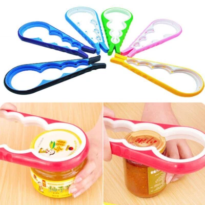 4in1 Universal Multi Deckelöffner Flaschenöffner Dosen-Glasöffner Opener-Hilfer - Bild 1 von 4