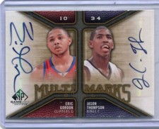 2009-10 SP Game Used - ERIC GORDON / JASON THOMPSON - Multi Marks Dual Autograph