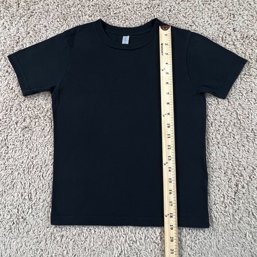NEXT LEVEL APPAREL Youth Kids Black Short Sleeve T-Shirt S 6/7 Basic Crew Neck - Picture 3 of 10