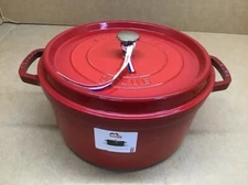 Staub Cast Iron 7-qt Round Cocotte - Cherry