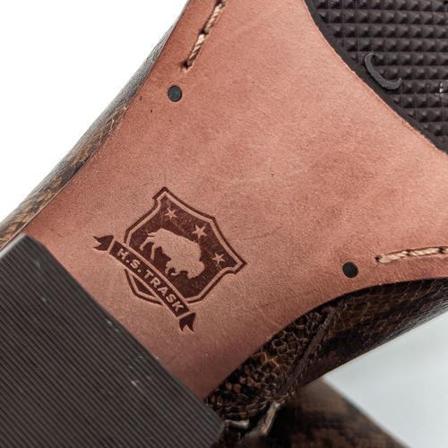 Botas vaqueras anchas de cuero con estampado de serpiente Trask para mujer Elena talla 10 - Imagen 7 de 11