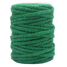 Garden Twine, 100 Feet x 5mm Wide Braided Jute Rope for 5MM x 100FT Green