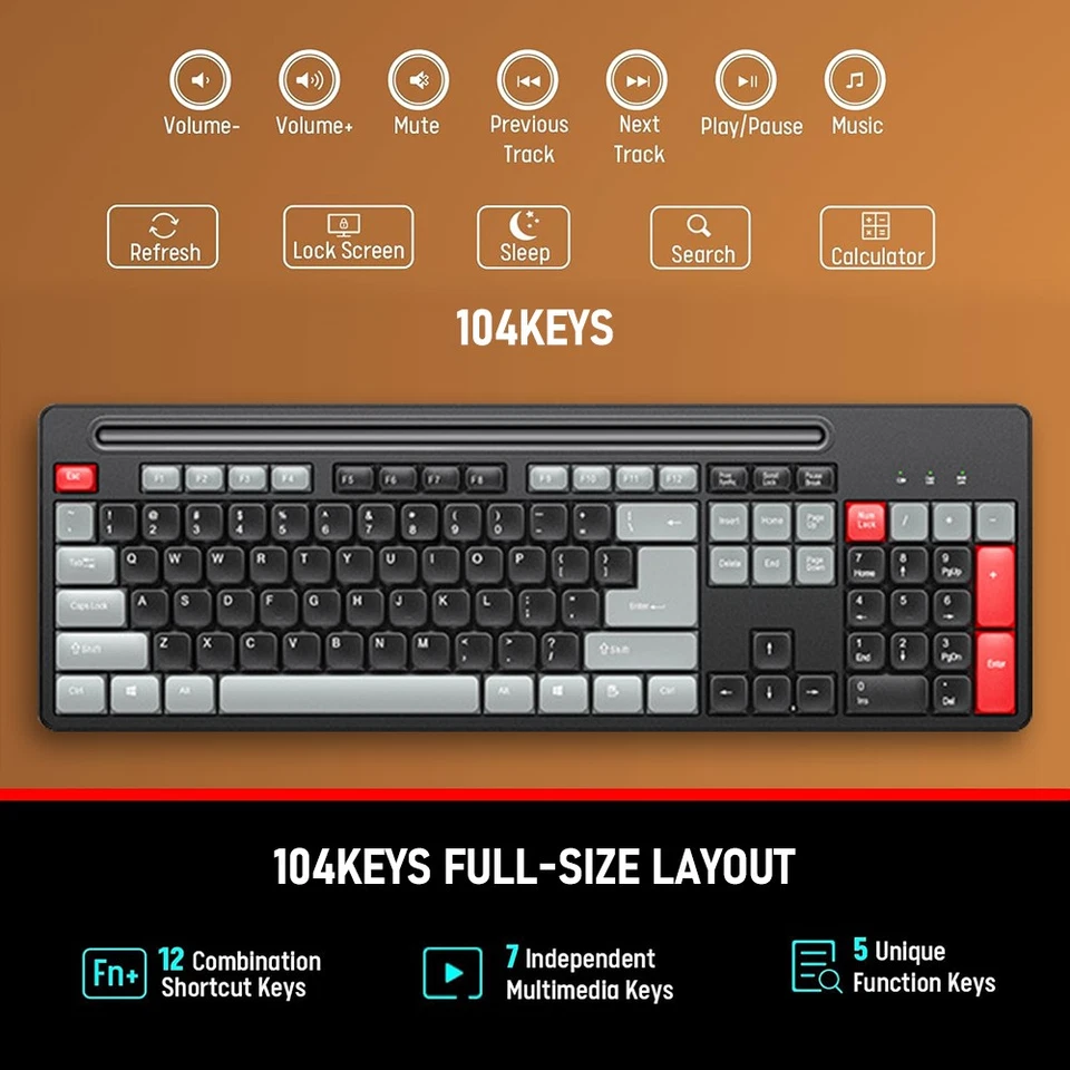 Full Set 2.4GHz Wireless Keyboard and Mouse UK USB Dongle for PC Laptop - Image 4 of 4