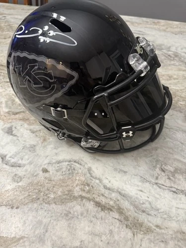 Patrick Mahomes Autographed Signed Blackout Helmet KC Chiefs Auto Beckett COA