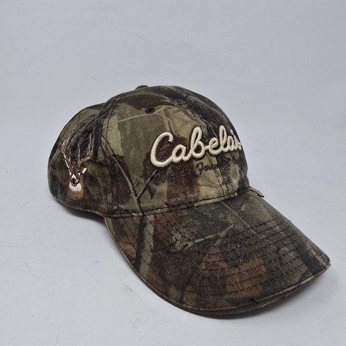 Cabelas Realtree Hardwoods Camo Hat Deer Embroidered Strapback