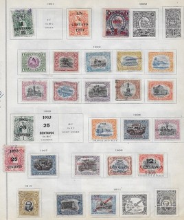 25 Guatemala Stamps from Quality Old Antique Album 1901 1911