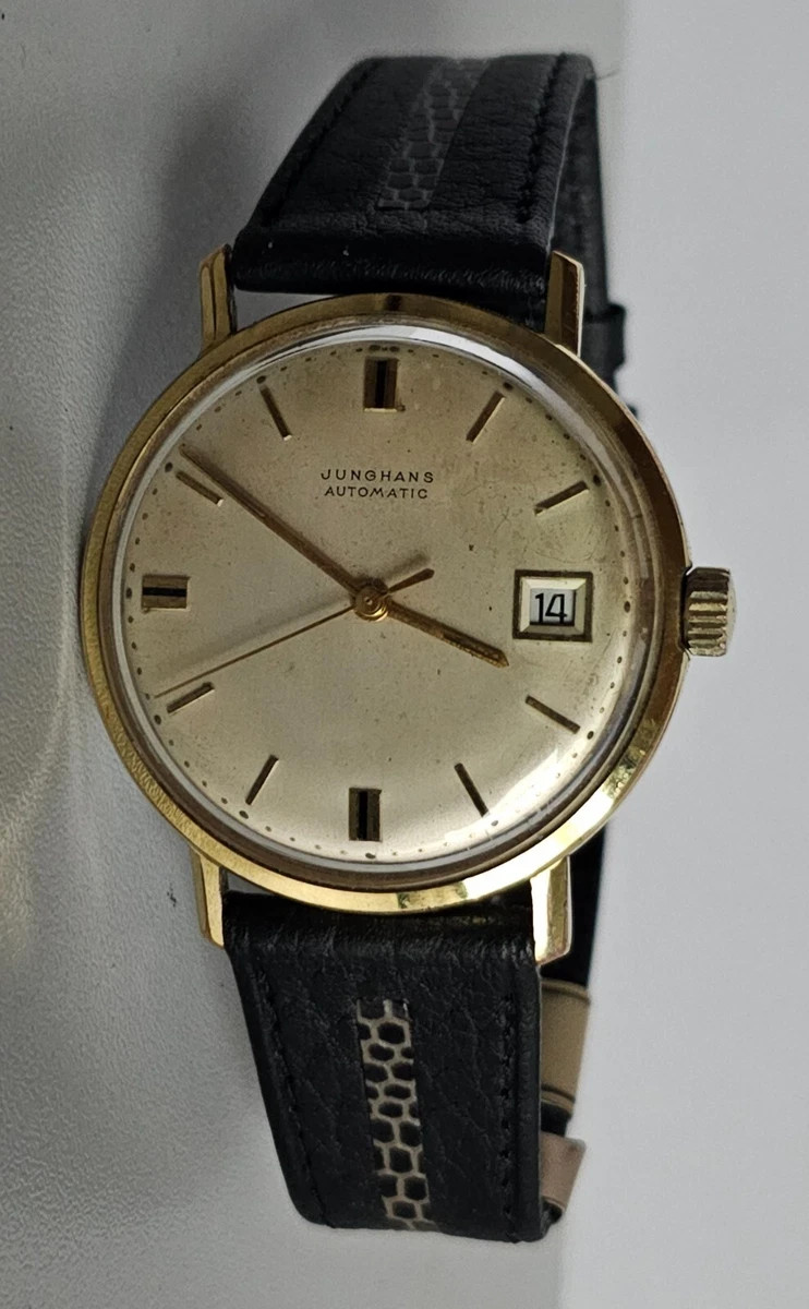 Junghans Automatic Waterproof Discu-Safe Gold-Pla… - image 4