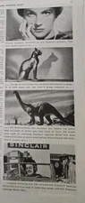 1939 Sinclair Opaline Motor Oil Brontosaurus Dinosaur EGypt Stone Cat Vintage Ad