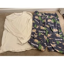 Burt's bees Home Sweet Home print men's Christmas pajamas XL