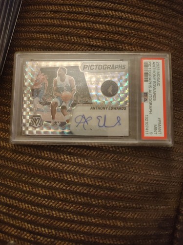 2023 Mosaic Anthony Edwards pictograph autograph PSA 9
