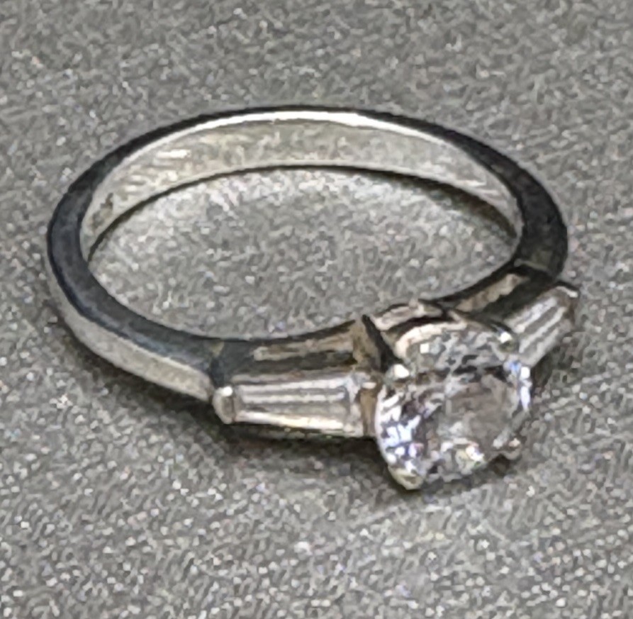 Sterling Silver 925 Round Solitaire Engagement Ri… - image 5